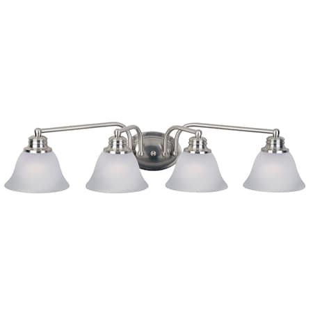 Maxim Lighting Malaga 4-Light 29" Wide Satin Nickel Vanity Light 2689FTSN